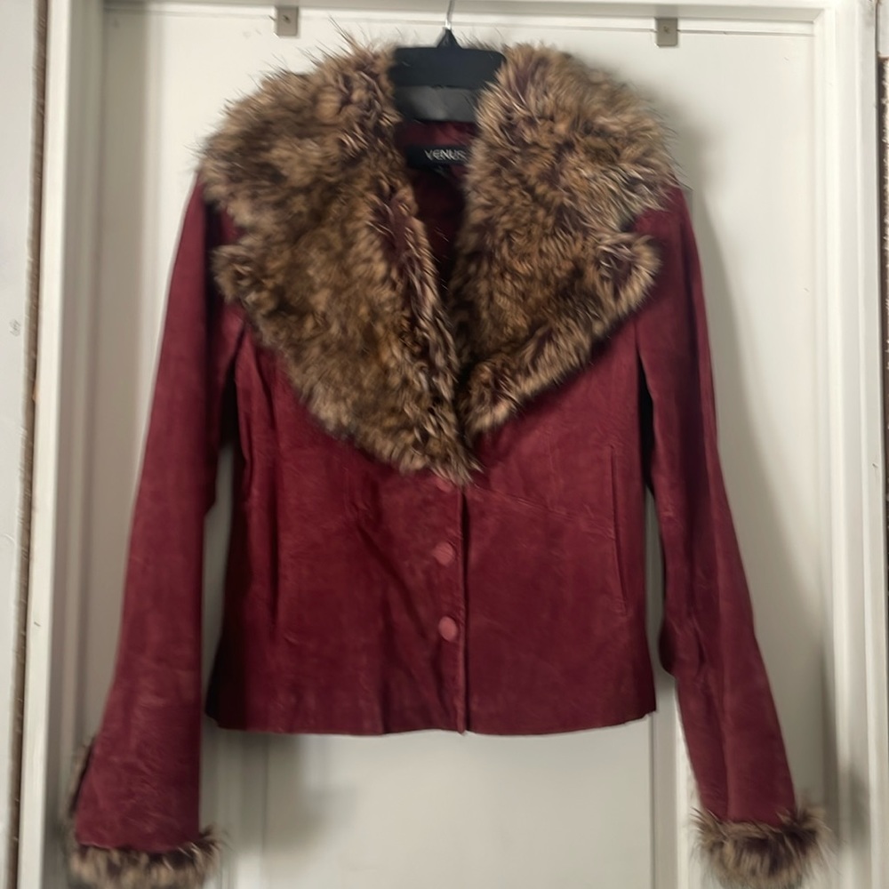 100% suede leather jacket